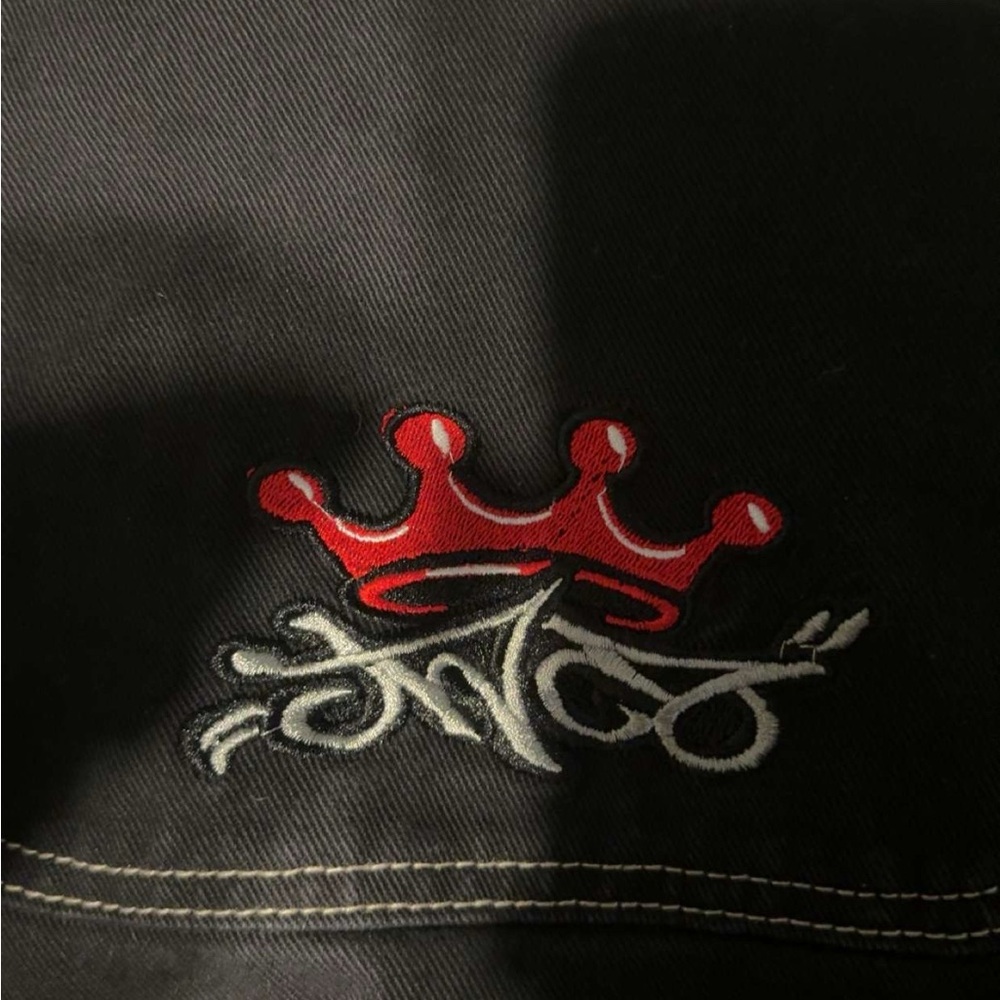 JNCO Black Jeans with Red and White Embroidery